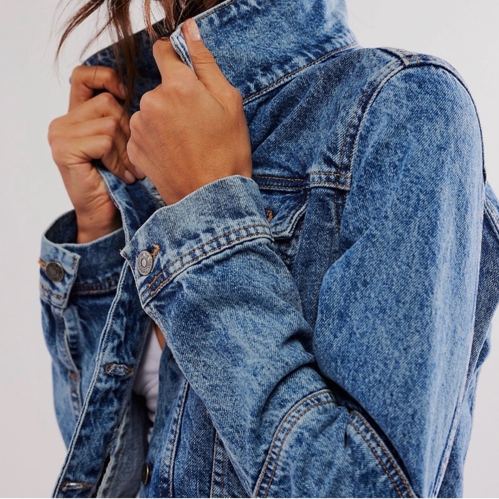 We the Free People Light Blue Rumor Denim Jacket - Picture 2 of 10